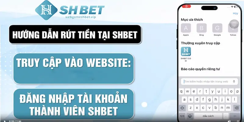 Hướng dẫn rút tiền Shbet